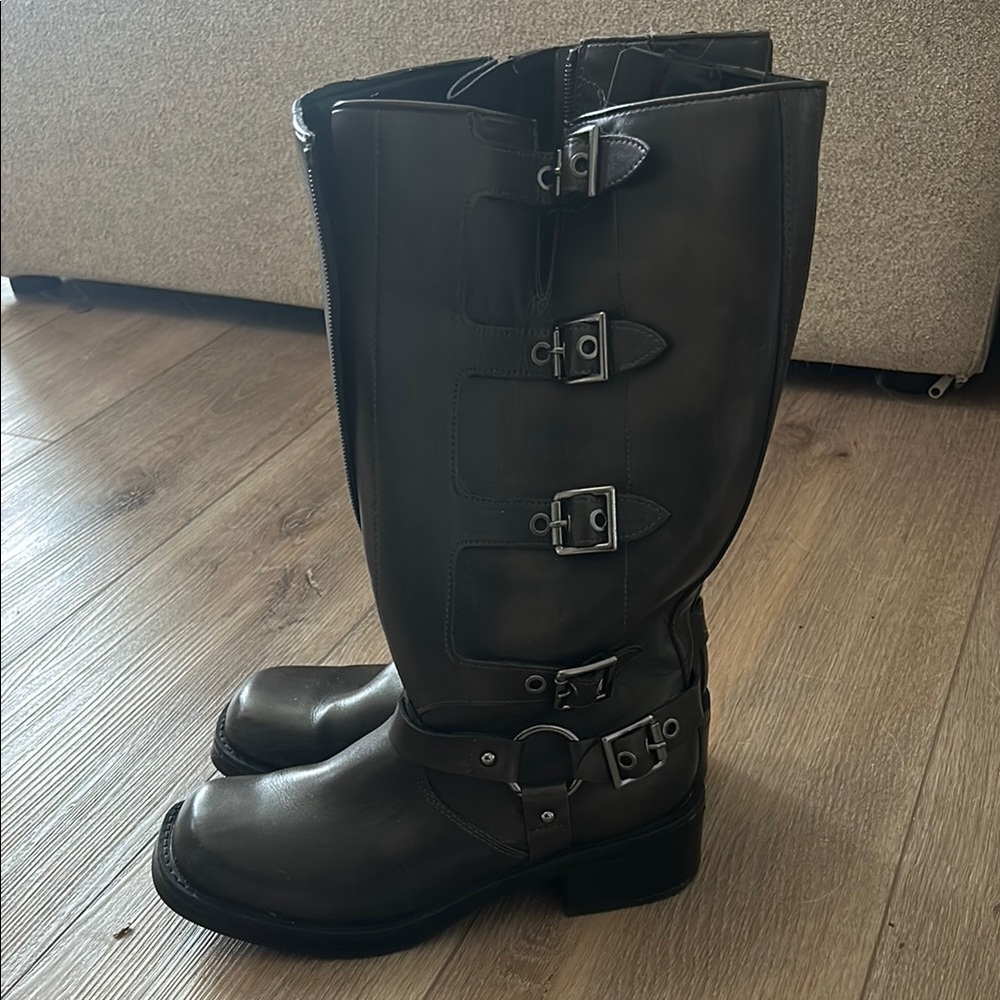 Target Black Combat & Moto Boots worn once
